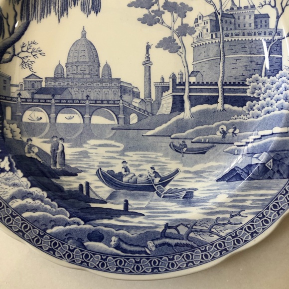 Spode Rome Blue Room Reproduction Blue and White Collectible Plate - Picture 4 of 7